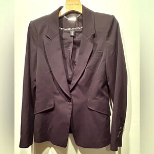 White House Black Market Black Fitted Blazer Jacket Size 6 S Classic